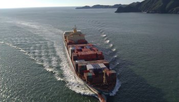 Container Ship entering Golden Gate