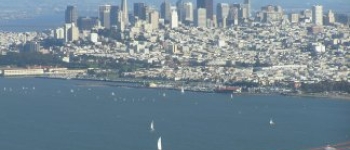 San Francisco from over the Golden Gate Bridge